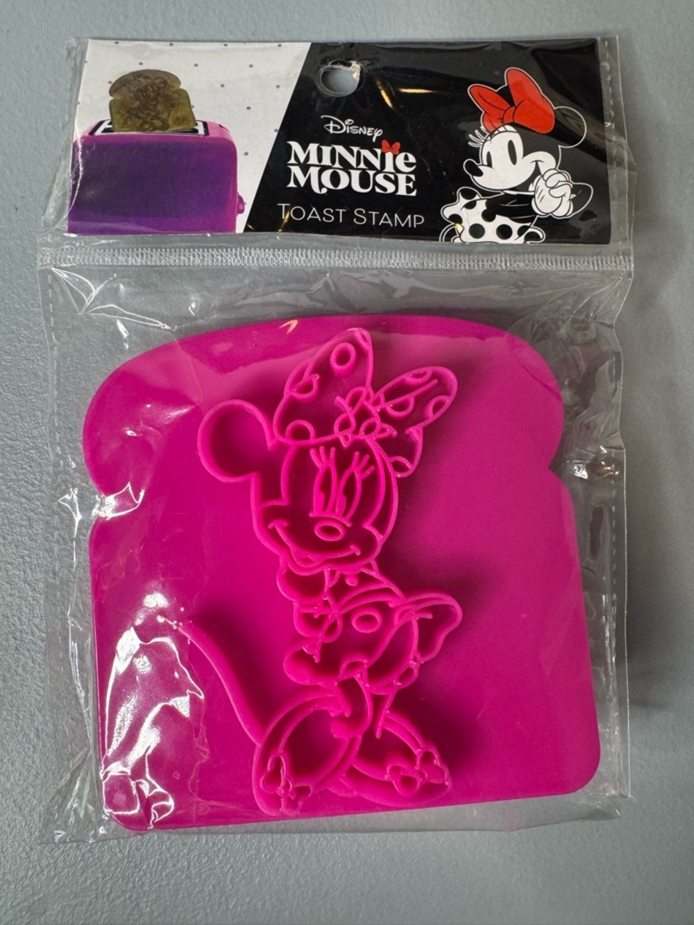 Disney Minnie Mouse Bright Pink Toast Stamp bright pink breakfast toast